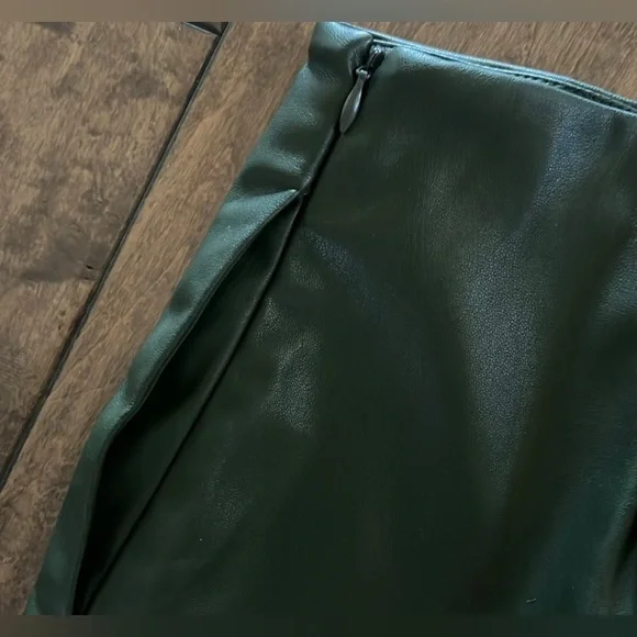 Jason Wu Black Faux Leather Wrap Skort/Skirt - Picture 6 of 8